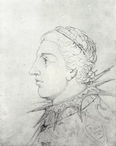 Visionary Head of Edward VI with a Spiky Collar by William Blake
